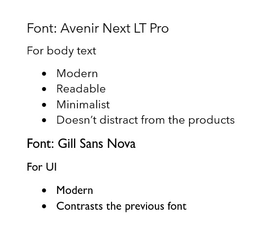 Fonts for website