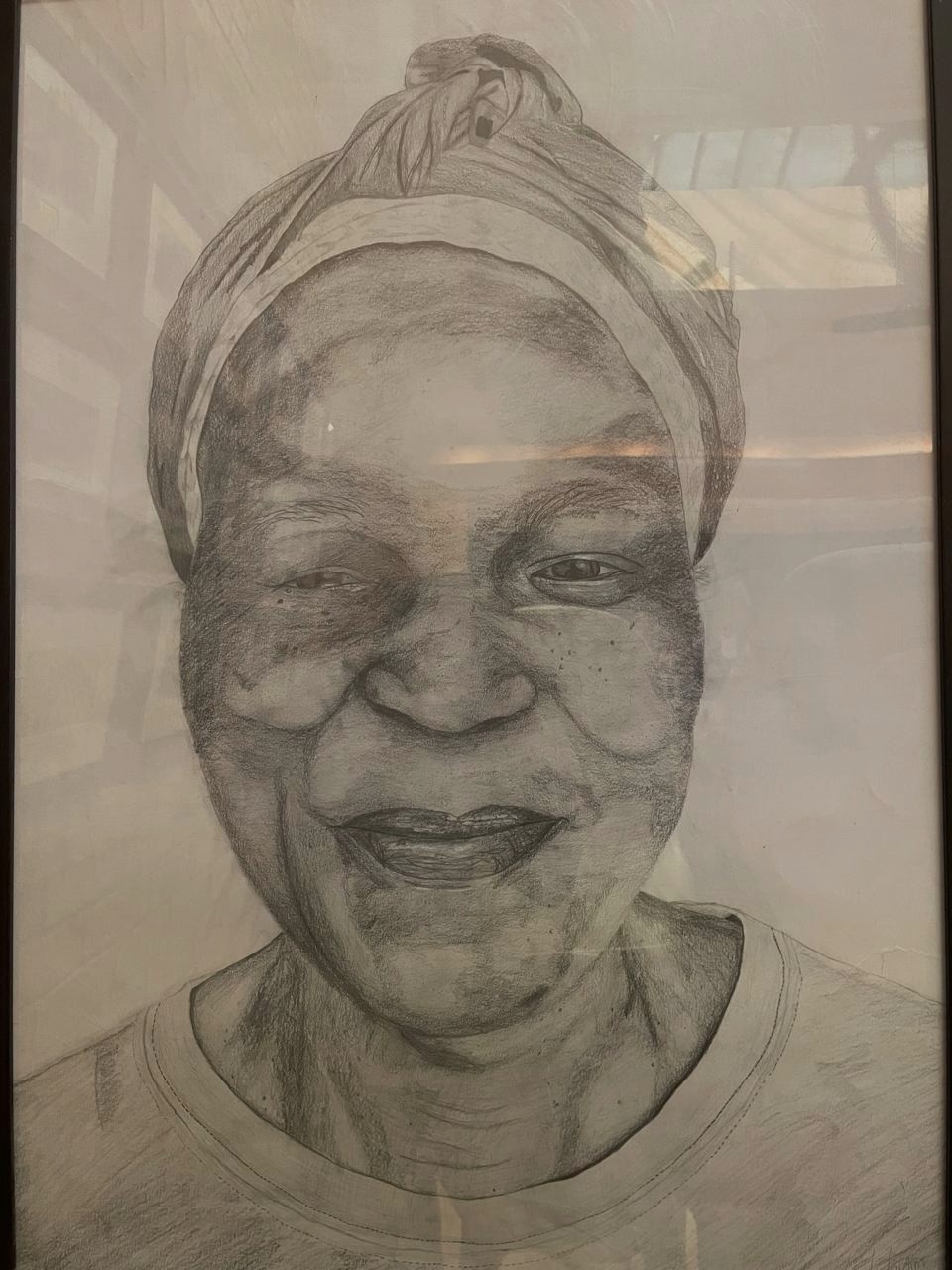 Pencil drawing of a woman